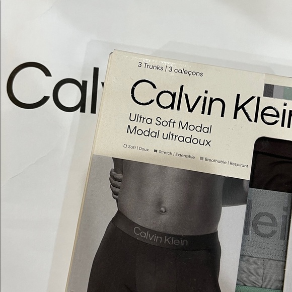 Calvin Klein icon cotton strech Men Microfiber Stretch trunk 3 pack dark - Picture 4 of 8